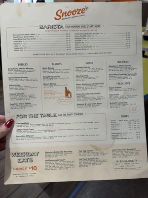 Menu photo 1 Snooze, an A.M. Eatery Lubbock, TX Menu photo 1 Snooze, an A.M. Eatery Lubbock, TX