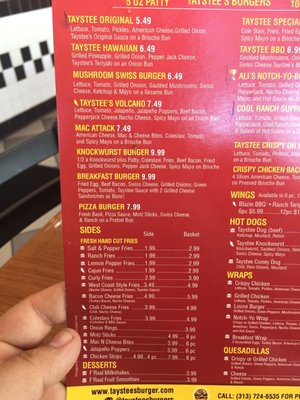 Menu photo 7 Taystee's Burgers Dearborn, MI Menu photo 7 Taystee's Burgers Dearborn, MI