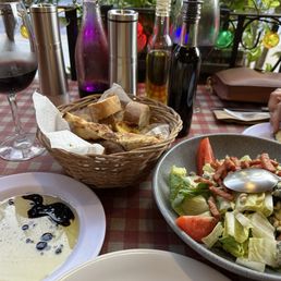 Salad and bread Salad and bread