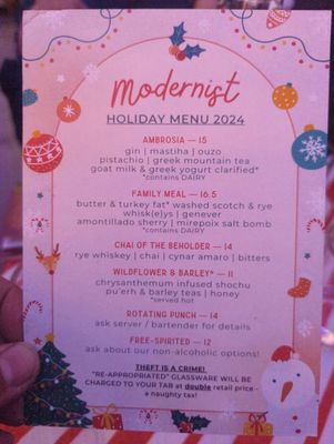 Menu photo 4 Modernist Fresno, CA Menu photo 4 Modernist Fresno, CA