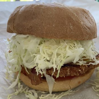 Katsu Burger - Ninja Chicken Katsu burger with bacon.  Perfect. - Japanese Near Me - Lacey, Washington