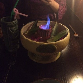 Cellar 335 - Pele's Awa shared drink. Fire so cool! - Cocktail Bars Near Me - Jersey City, New Jersey