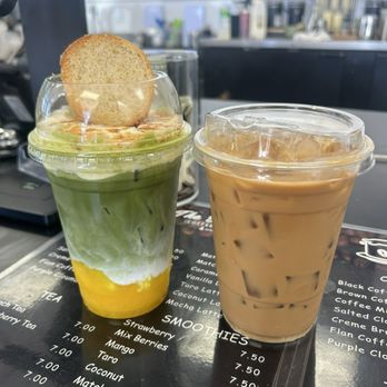 The Vinam Cafe - Mango Matcha (Left) Vietnamese Coffee (Right) - Coffee & Tea Near Me - San Diego, California The Vinam Cafe - Mango Matcha (Left) Vietnamese Coffee (Right) - Coffee & Tea Near Me - San Diego, California