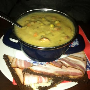 Bistro Bij Ons - Pea soup with bacon! - Modern European Near Me - Amsterdam, New Hampshire