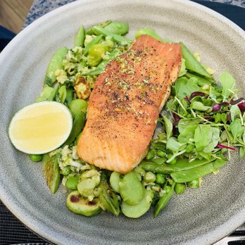 The Rooftop - Salmon salad - Asian Fusion Near Me - Beverly Hills, California