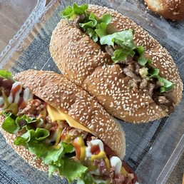 Special hot dog roll and beef roll