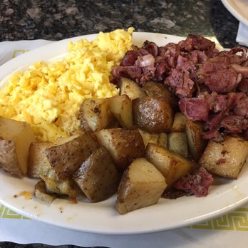 Kugel's Deli - Scrambled eggs, home fries and pastrami! A nice twist on breakfast. - Delis Near Me - Framingham, Massachusetts Kugel's Deli - Scrambled eggs, home fries and pastrami! A nice twist on breakfast. - Delis Near Me - Framingham, Massachusetts