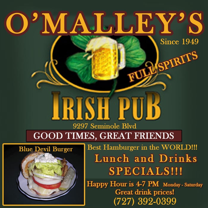 O’malley’s Bar and Grille Pubs 9297 Seminole Blvd, Seminole, FL