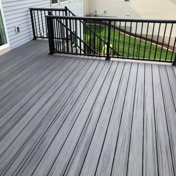 Rare Landscapes - Trex deck with aluminum railing - Landscaping Near Me - Mound, Minnesota Rare Landscapes - Trex deck with aluminum railing - Landscaping Near Me - Mound, Minnesota
