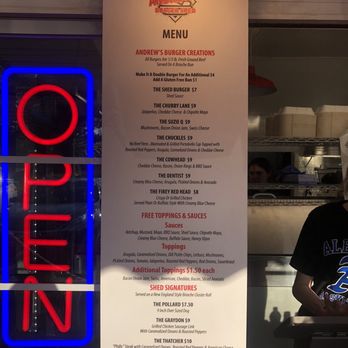 Andrew’s Burger Shed - The 2024 Season Menu - Hot Dogs Near Me - Slingerlands, New York Andrew’s Burger Shed - The 2024 Season Menu - Hot Dogs Near Me - Slingerlands, New York