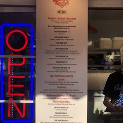 Andrew’s Burger Shed - The 2024 Season Menu