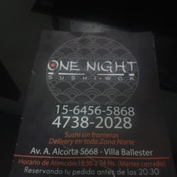 Sushi One Night - Los datos del negocio