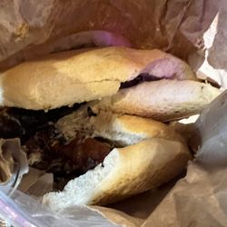 Alpenrose Deli - My beloved, grilled German Brotz, when I got home, had to put it in a Ziploc bag to bring it back to the store.