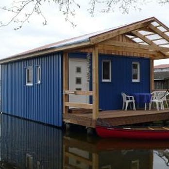 Kanu-Mühle - Bootshaus blau Seeseite - Boat Charters Near Me - Wesenberg, MV