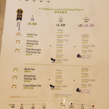 CHICHA San Chen - Menu (Mar 2023) - Bubble Tea Near Me - Bellevue, Washington