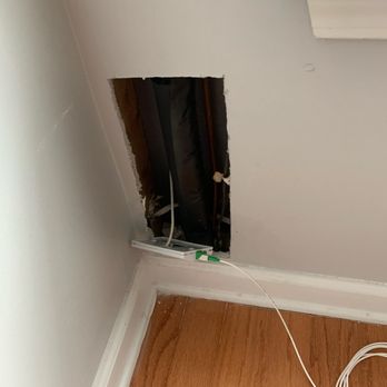 AT&T Internet - Hole after AC repair - Internet Service Providers Near Me