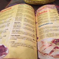 La Villa Mexican Restaurant - Menu with 5 pages with nothing over $14.99 most around $8.00/meal.(kids meals$3.99)