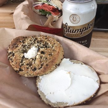 Big Bon Bodega - Everything bagel & cream cheese, canned stumptown coffee and bagel & lox sandwich - Bagels Near Me - Savannah, Georgia Big Bon Bodega - Everything bagel & cream cheese, canned stumptown coffee and bagel & lox sandwich - Bagels Near Me - Savannah, Georgia