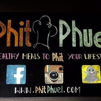 Phit Phuel - a blackboard with social icons - Juice Bars & Smoothies Near Me - El Paso, Texas