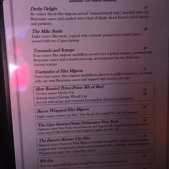 The Derby - Menu - Steakhouses Near Me - Arcadia, California The Derby - Menu - Steakhouses Near Me - Arcadia, California