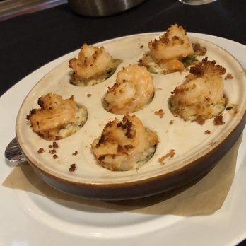 Seasons 52 - Lump Crab , Roasted Shrimp & Spinach Stuffed Mushrooms - New American Near Me - Indianapolis, Indiana Seasons 52 - Lump Crab , Roasted Shrimp & Spinach Stuffed Mushrooms - New American Near Me - Indianapolis, Indiana