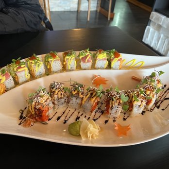 Sushi Mo - 1012 roll and salmon tataki roll - little to no fish on top of rolls - Sushi Bars Near Me - Vancouver, Washington