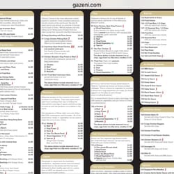 Gaze - Gaze full menu