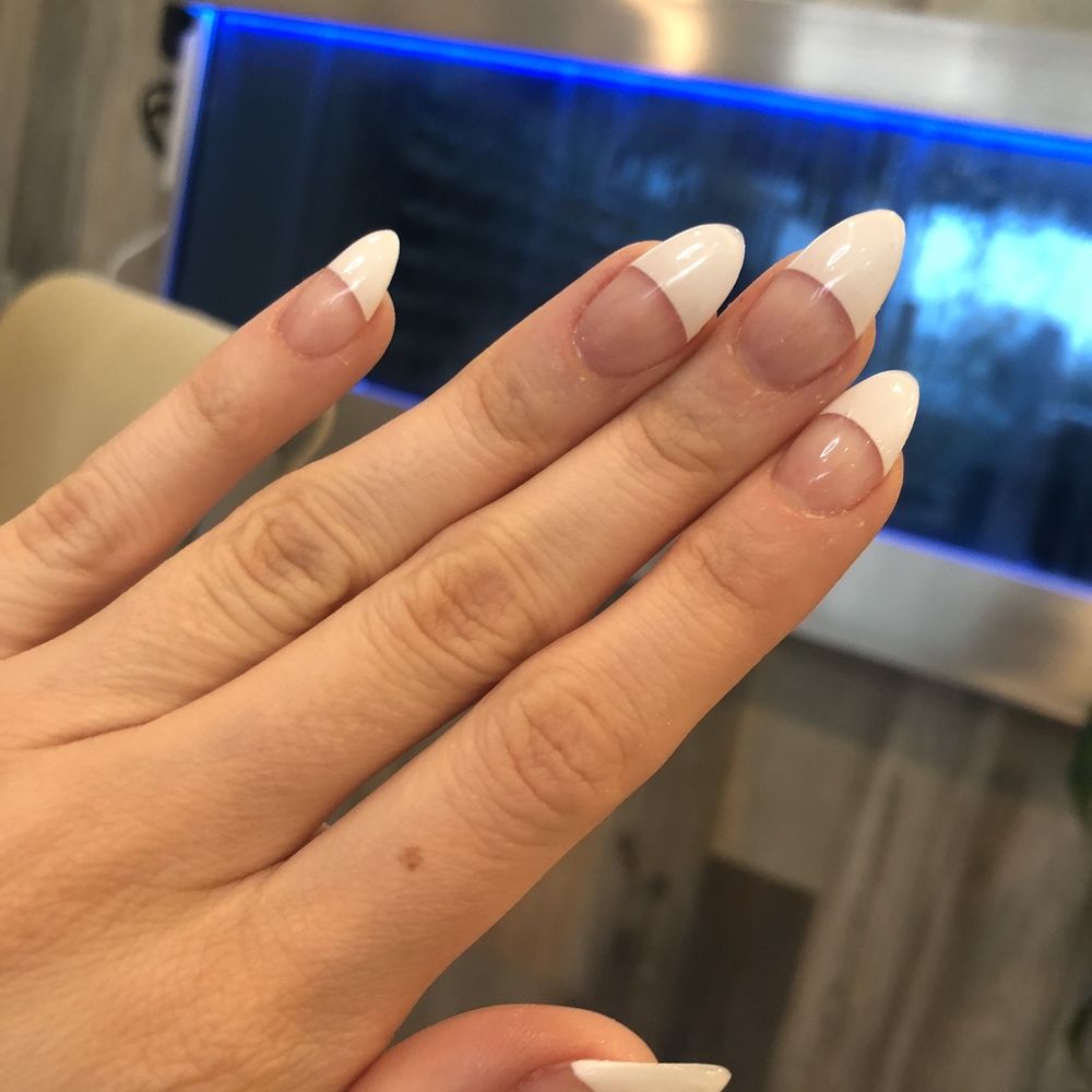 Honest Nails & Spa - French Tip acrylic almond shape - Nail Salons Near Me - Covington, Washington Honest Nails & Spa - French Tip acrylic almond shape - Nail Salons Near Me - Covington, Washington