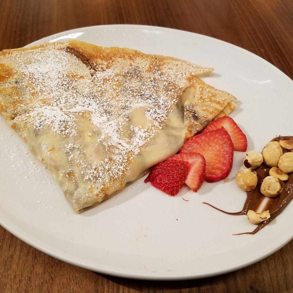 Nutella Cafe - Nutella and strawberries crepe - Desserts Near Me - Chicago, Illinois