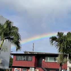 Kaimuki Town - A "fat"  rainbow in Kaimuki town today