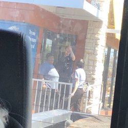 McDonald's - Smoking literally right outside the door
