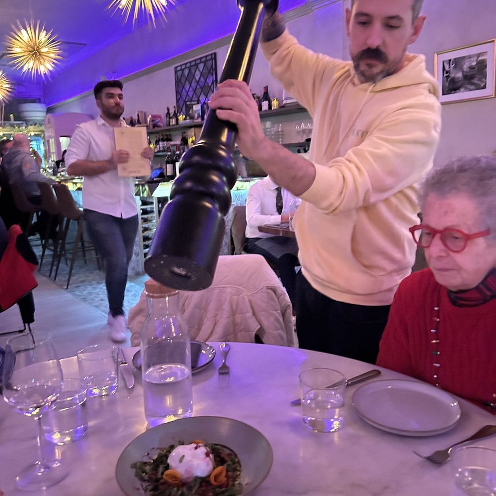 The Rustic - Impressive pepper mill above the Burrata. - Italian Near Me - San Francisco, California The Rustic - Impressive pepper mill above the Burrata. - Italian Near Me - San Francisco, California