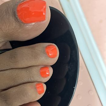 Kiara Nail Lounge - Right foot after pedicure. - Nail Salons Near Me - Katy, Texas Kiara Nail Lounge - Right foot after pedicure. - Nail Salons Near Me - Katy, Texas