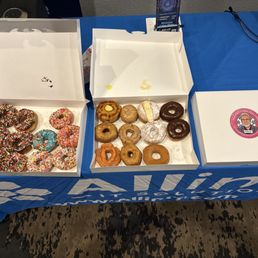 Conference donuts make everyone stop and say hi.