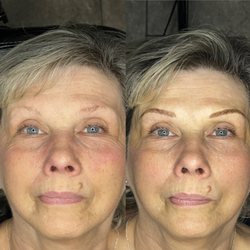 East Coast Cosmetics Academy - Before and immediately after microblading