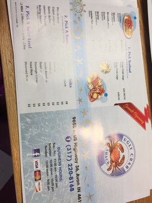 Menu photo 4 Ugly Crab Avon, IN