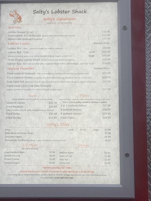 Menu photo 2 Salty’s Lobster Shack Middleton, MA