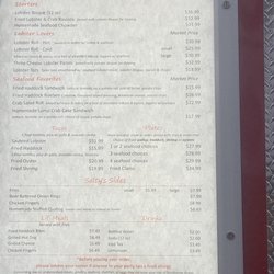 Salty’s Lobster Shack - Menu since I couldn't find one online