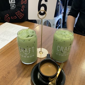 Craft & Common - Two matcha lattes and double shot espresso - Coffee & Tea Near Me - Orlando, Florida