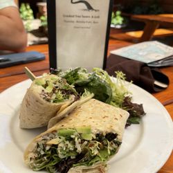 Crooked Tree Tavern & Grill - "Mountain Veggie Wrap" - all I tasted were the "ancient grains," the mostly mayo aioli, and the mixed greens.