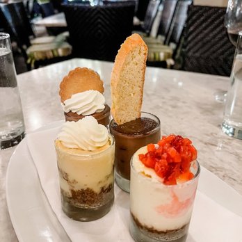 Vivace - Mini Desserts: Chocolate pot de creme, dark chocolate mousse, seasonal cheesecake, and key lime pie - Italian Near Me - Raleigh, North Carolina Vivace - Mini Desserts: Chocolate pot de creme, dark chocolate mousse, seasonal cheesecake, and key lime pie - Italian Near Me - Raleigh, North Carolina