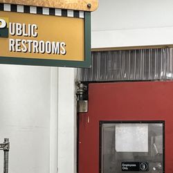 Bell's Market - Maybe I can't Read.  But Doesn't THIS sign Say PUBLIC Restrooms?