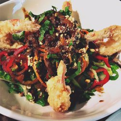 EMW - Crispy prawn salad.