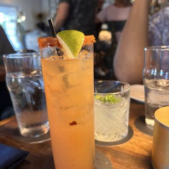 Field & Tides - Spicy margarita and arugula gin cocktail - Southern Near Me - Houston, Texas Field & Tides - Spicy margarita and arugula gin cocktail - Southern Near Me - Houston, Texas