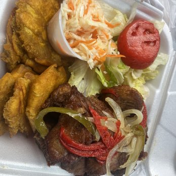 Mowry's Restaurant - a meal in a styrofoam container - Haitian Near Me - Homestead, Florida Mowry's Restaurant - a meal in a styrofoam container - Haitian Near Me - Homestead, Florida