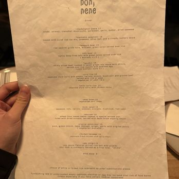 Bon, Nene - Menu 1/10/2025 - Japanese Near Me - San Francisco, California Bon, Nene - Menu 1/10/2025 - Japanese Near Me - San Francisco, California
