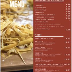 Delizias a Leña - Menu principal