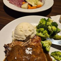 Bone In Pork Chop / Corned Beef and Cabbage entrees