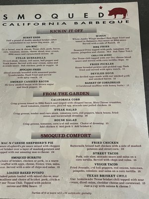 Menu photo 1 Smoqued California BBQ Orange, CA Menu photo 1 Smoqued California BBQ Orange, CA