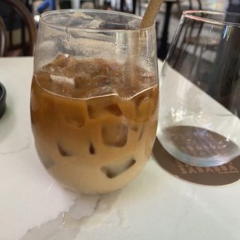 Abbalé - Iced latte with oat milk - Mediterranean Near Me - Miami Beach, Florida